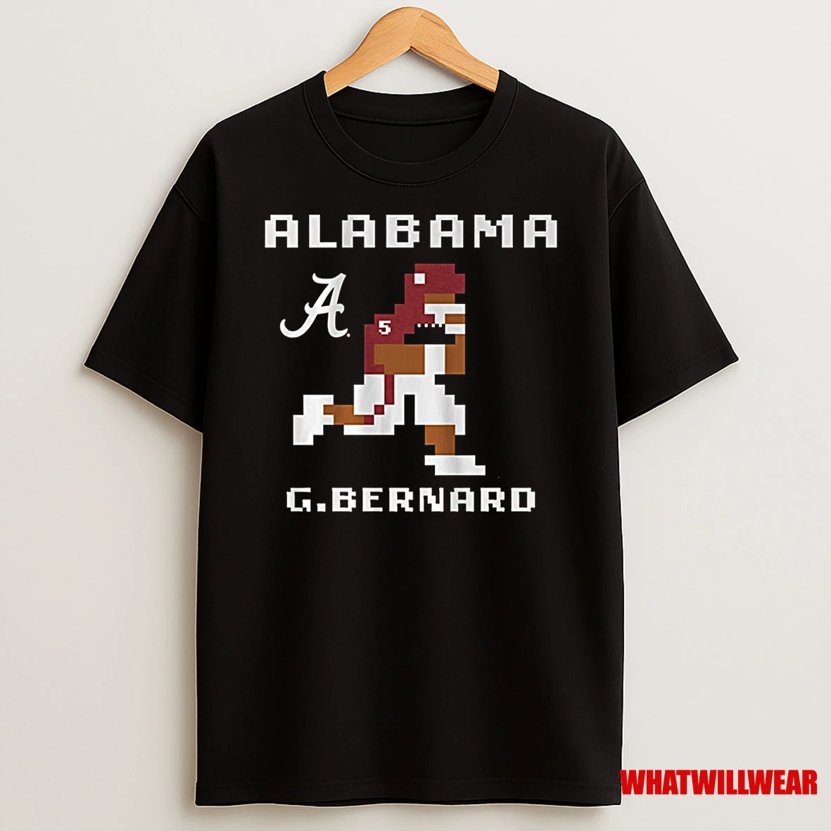 Alabama Crimson Tide Football Ncaa Germie Bernard Retro Baller Shirts