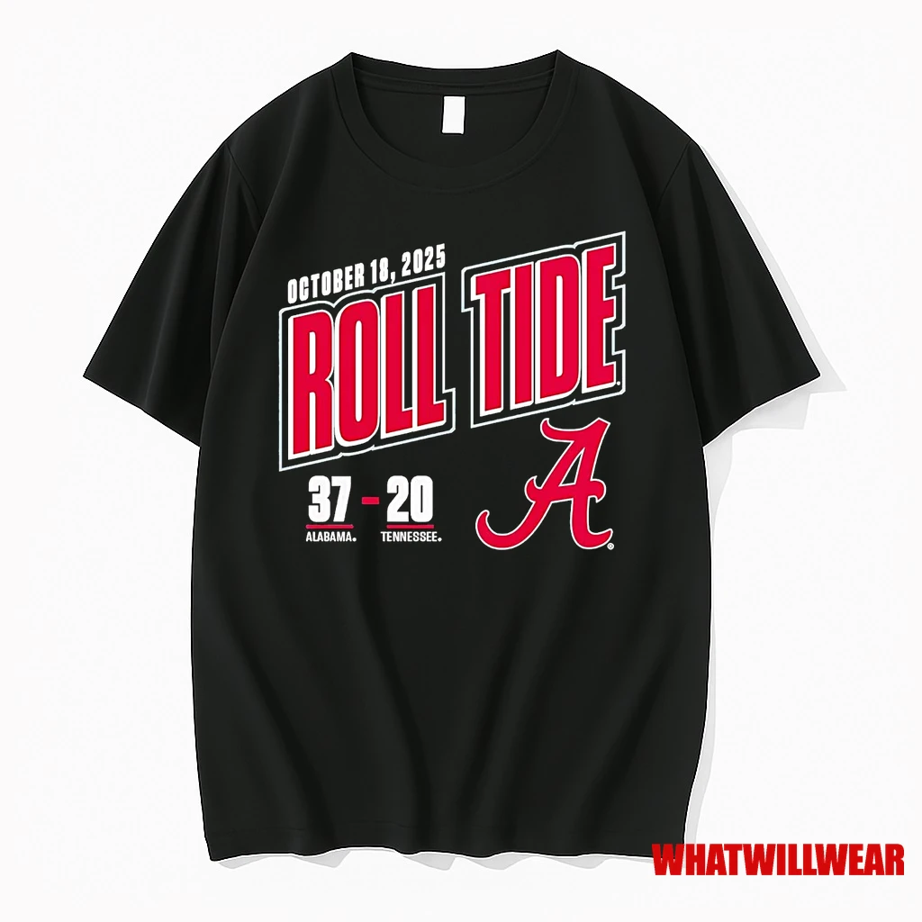 Alabama Crimson Tide Beat Tennessee Volunteers Roll Tide 2025 Score Shirts