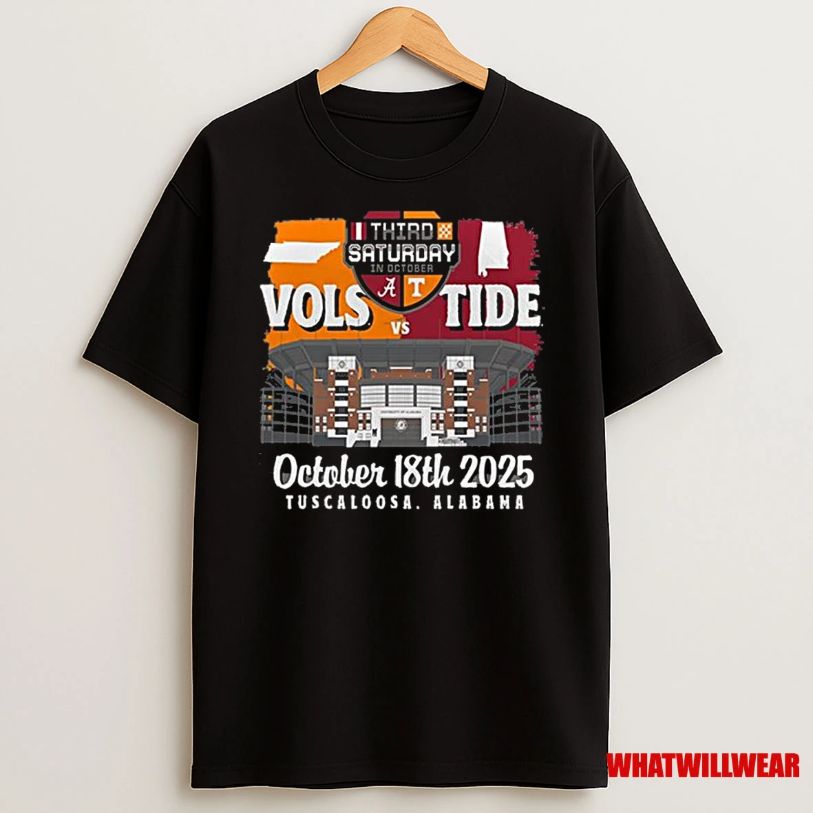Alabama Third Saturday Stadium Vs Tennessee October 18th 2025 Shirts