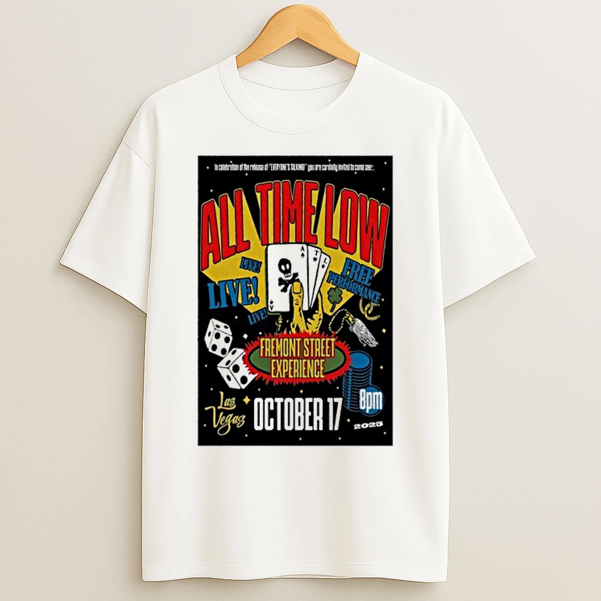 All Time Low Oct 17 2025 Live In Las Vegas Nv T Shirts