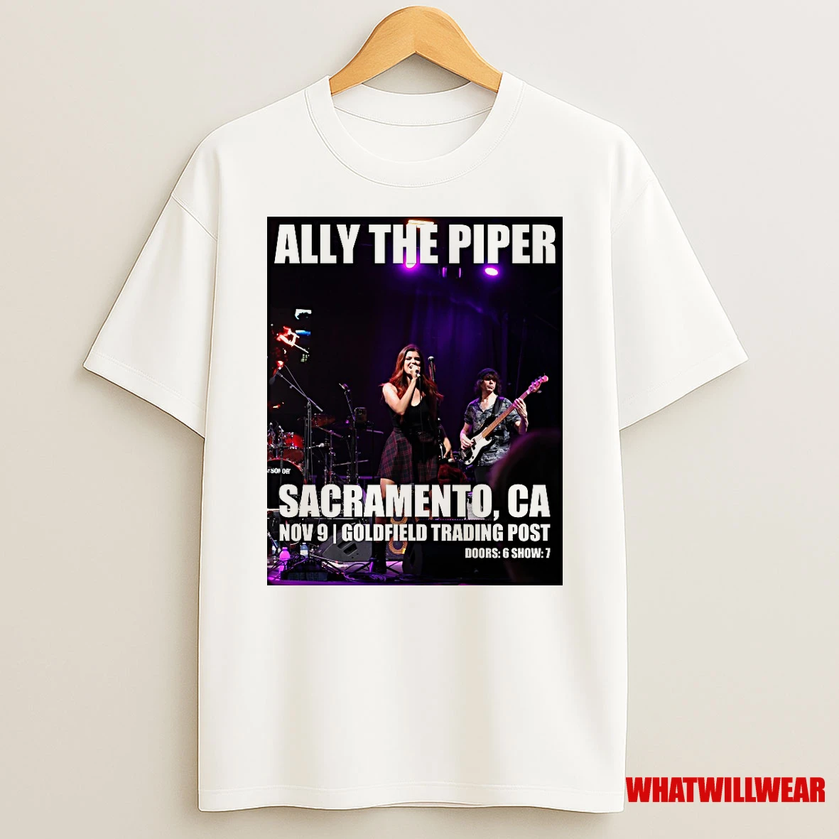 Ally The Piper November 9 2025 Sacramento Ca Goldfield Trading Post Shirts