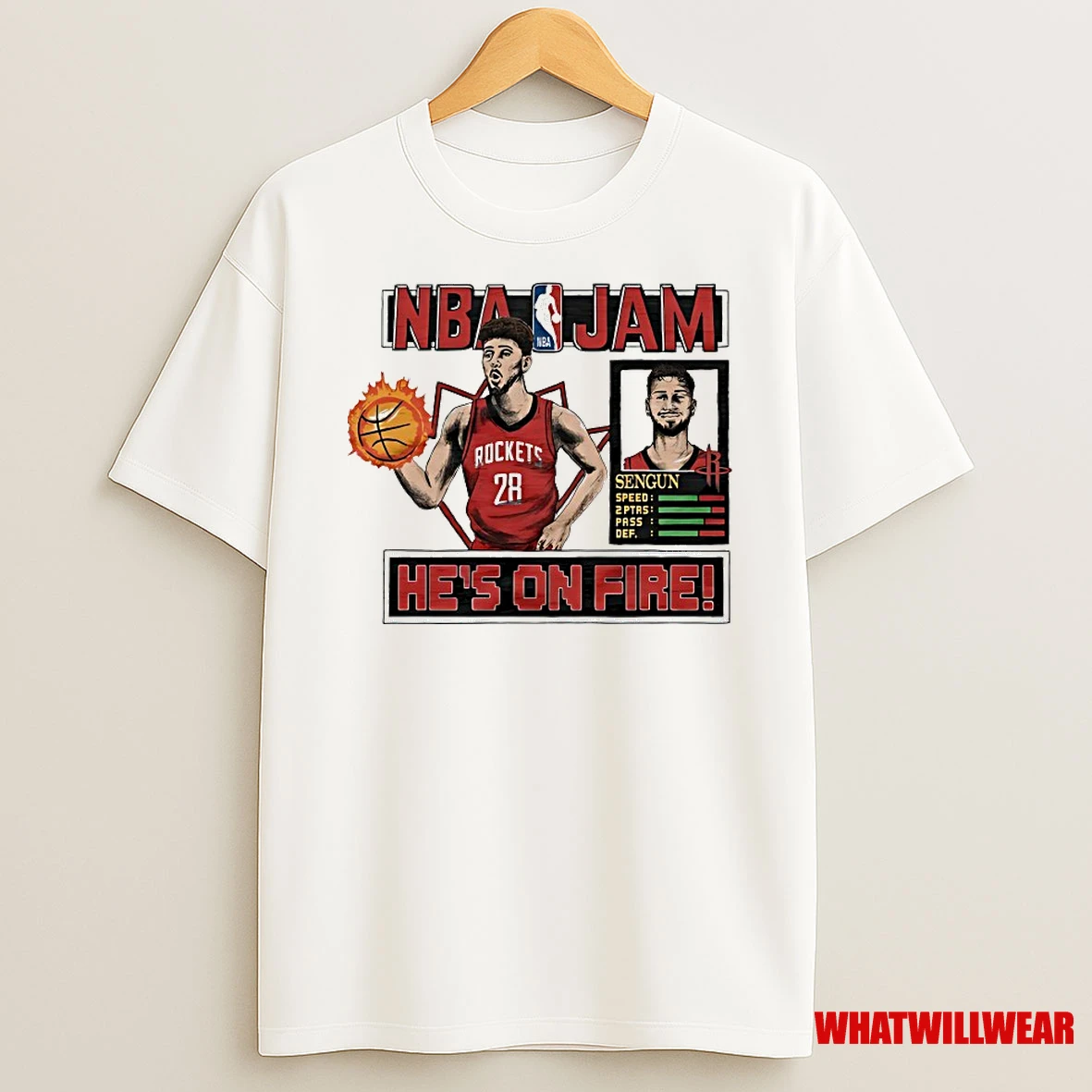 Alperen Sengun Houston Rockets Nba Jam Hes On Fire Shirts