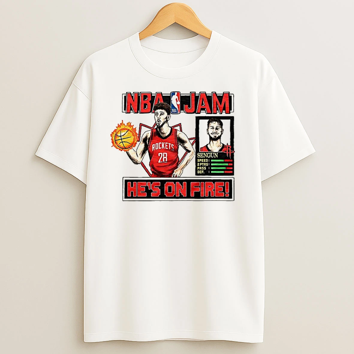 Alperen Sengun Houston Rockets Nba From Downtown Classic Video Game T Shirts