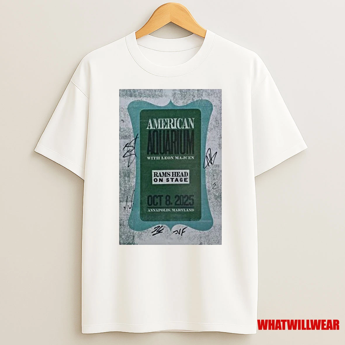 American Aquarium Oct 8 2025 Rams Head On Stage Annapolis Shirts