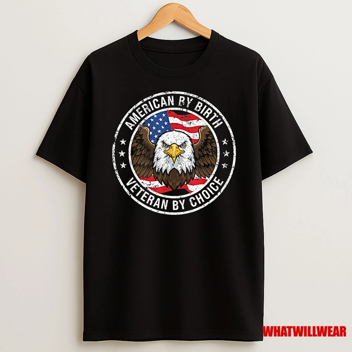 American By Birth Veteran By Choice Us Flag Veterans Day Eagle Shirts
