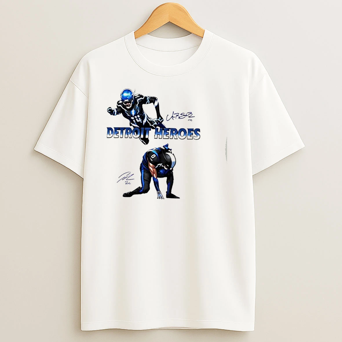 Amon Ra St Brown And Jahmyr Gibbs Detroit Heroes T Shirts