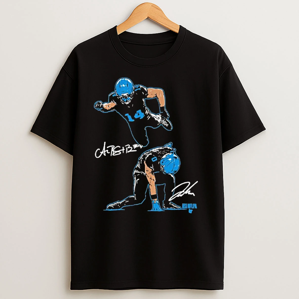 Amon Ra St Brown Jahmyr Gibbs Superheroes Lions T Shirts