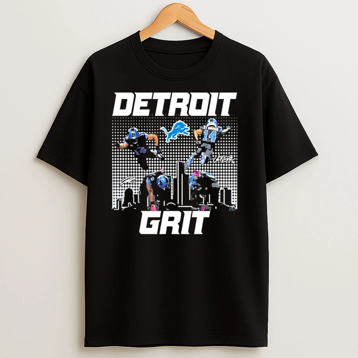 Amon Ra St Brown And Jahmyr Gibbs Detroit Grit T Shirts