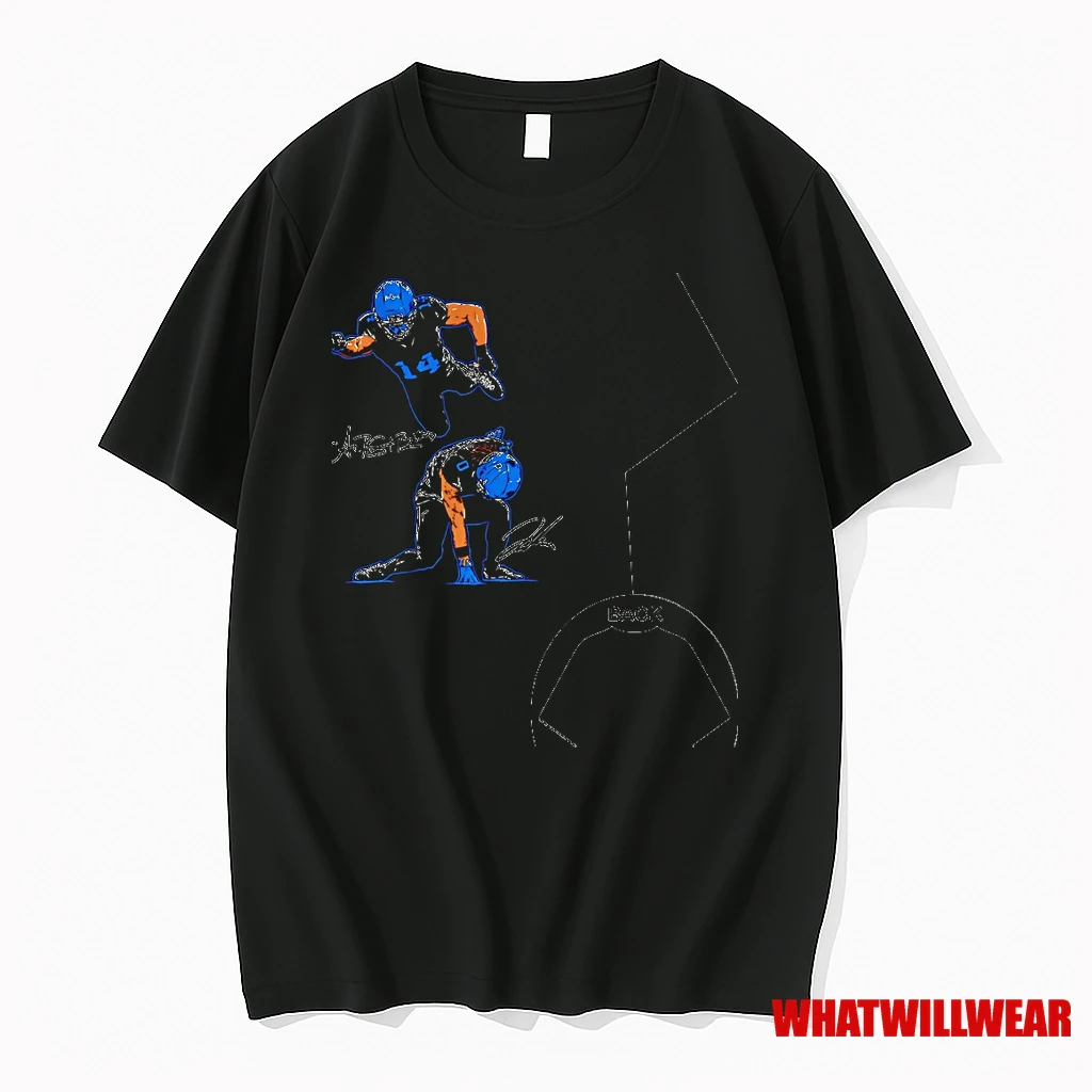 Amon Ra St Brown And Jahmyr Gibbs Superheroes Detroit Lions Signature Shirts
