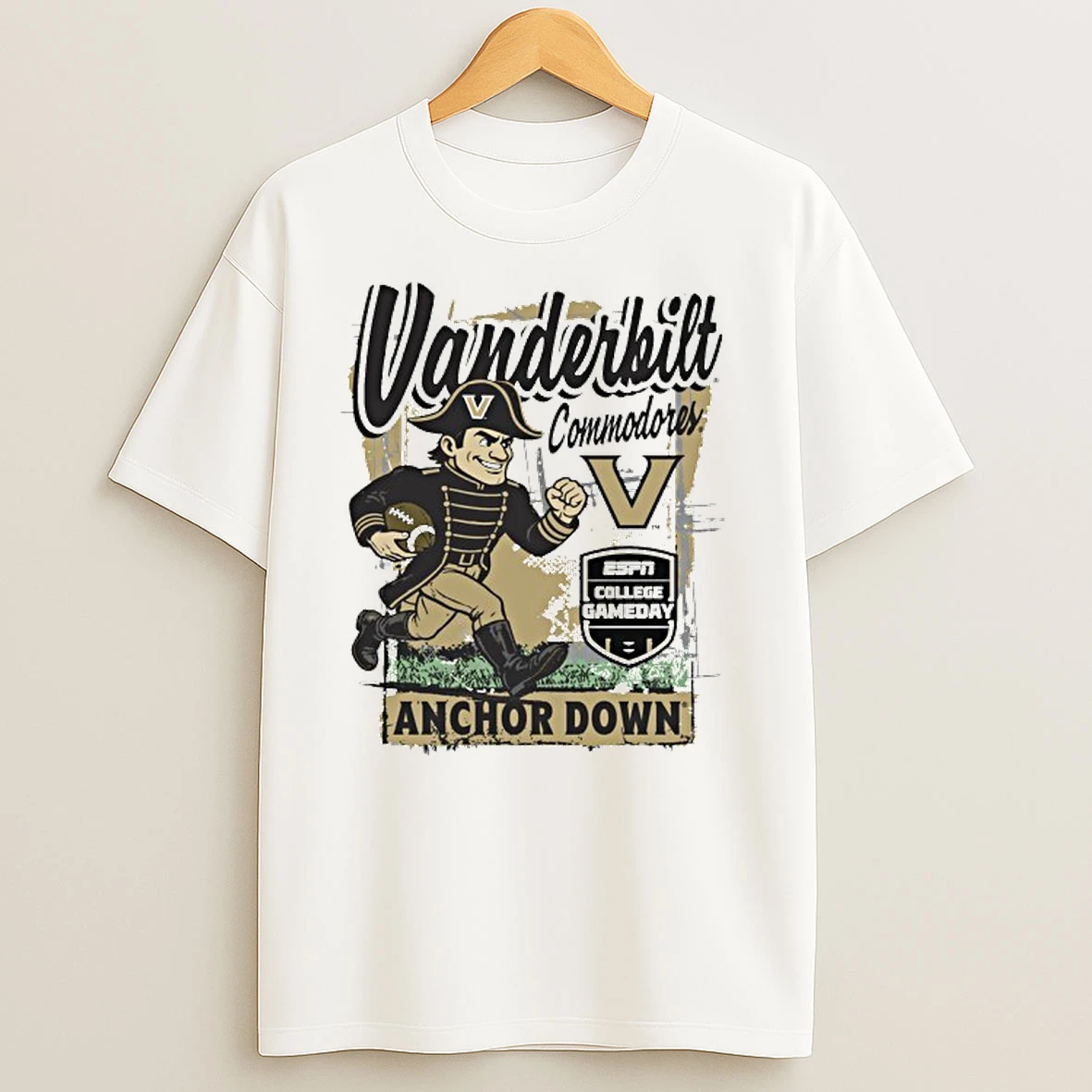 Anchor Down Vanderbilt University Football College Gameday T Shirts