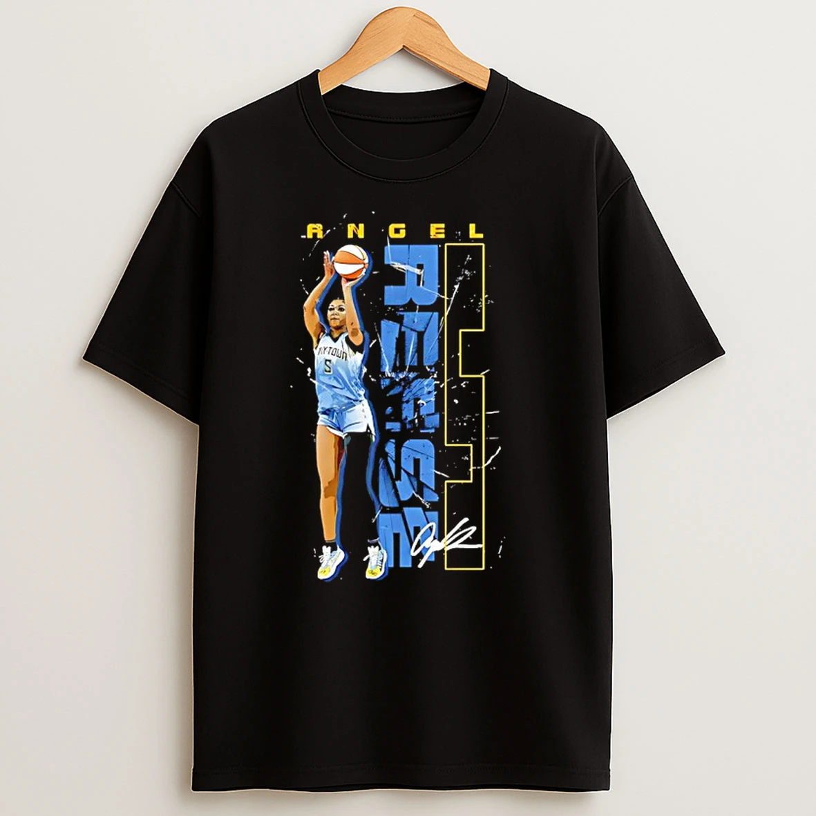 Angel Reese 5 Wnba Chicago Sky Player Singature T Shirts
