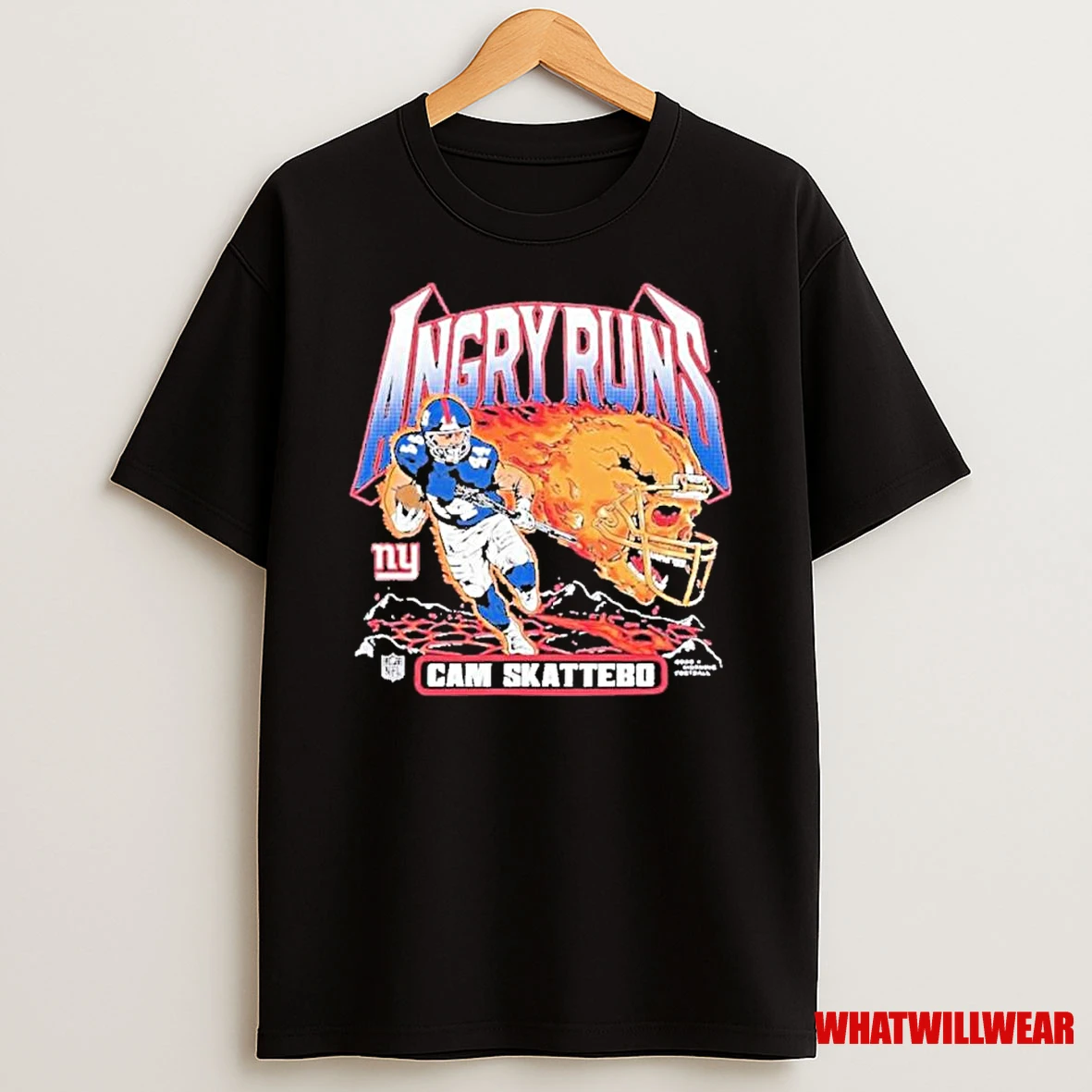 Angry Runs 2025 Giants Cam Skattebo Shirts