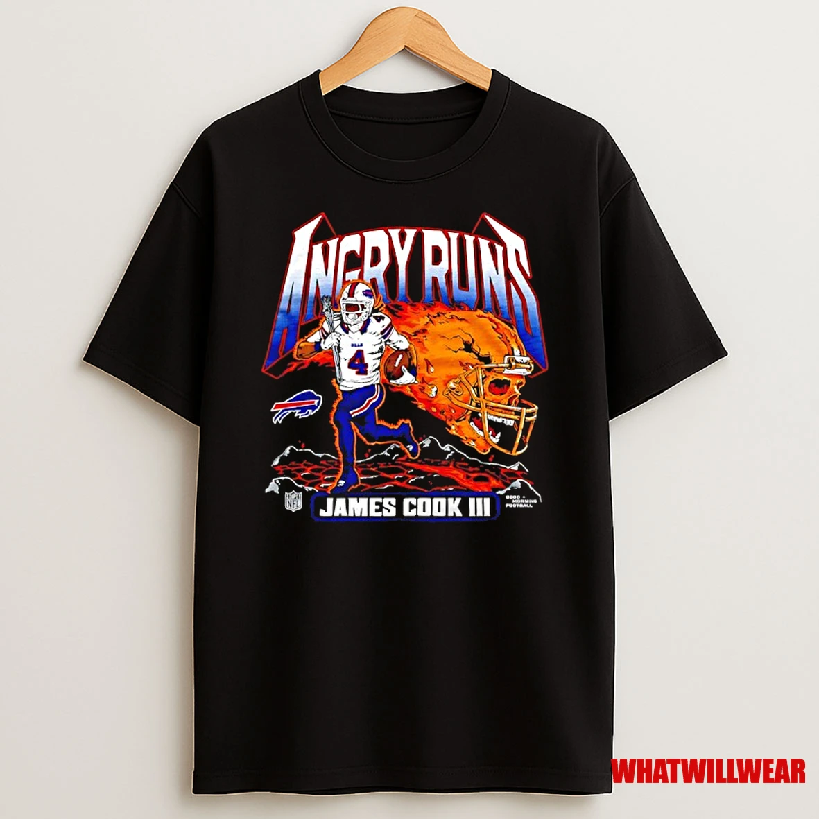 Angry Runs 2025 James Cook Iii Skull Shirts
