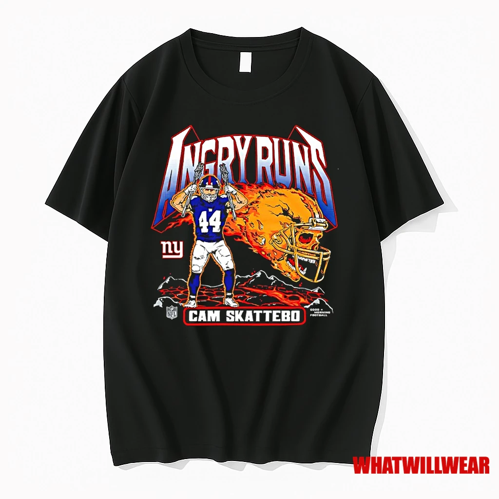 Angry Runs 2025 New York Giants Cam Skattebo Double Winner Shirts
