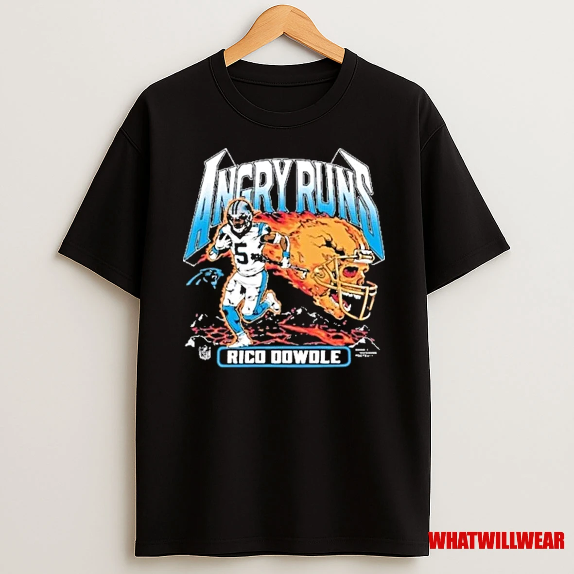 Angry Runs 2025 Panthers Rico Dowdle Shirts