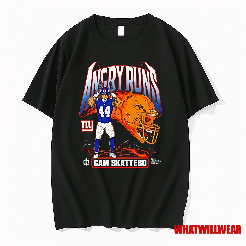 Angry Runs Cam Skattebo New York Giants Shirts