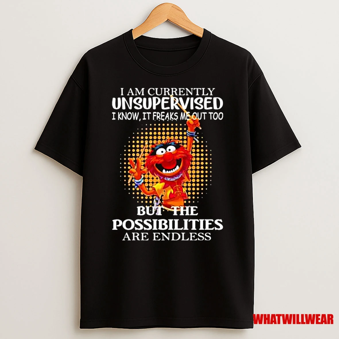 Animal Muppet Drummer I Am Currently Unsupervised I Know It Freaks Me Out Ornaments Shirts
