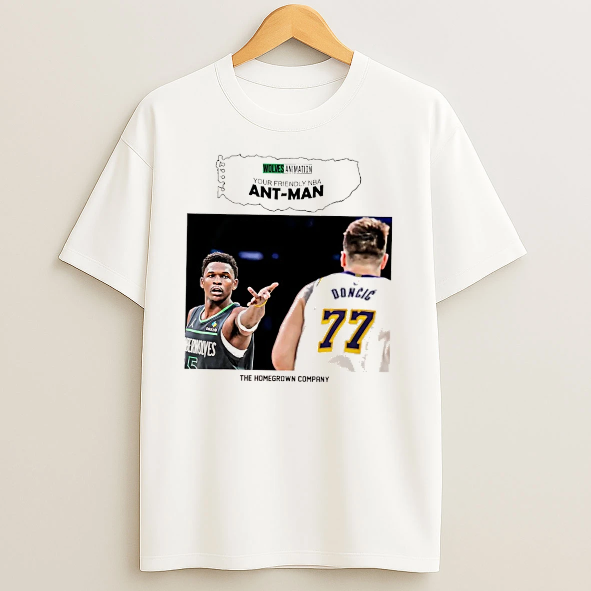 Anthony Edwards Wolves Animation Your Friendly Nba Ant Man The Homegrown Company T Shirts