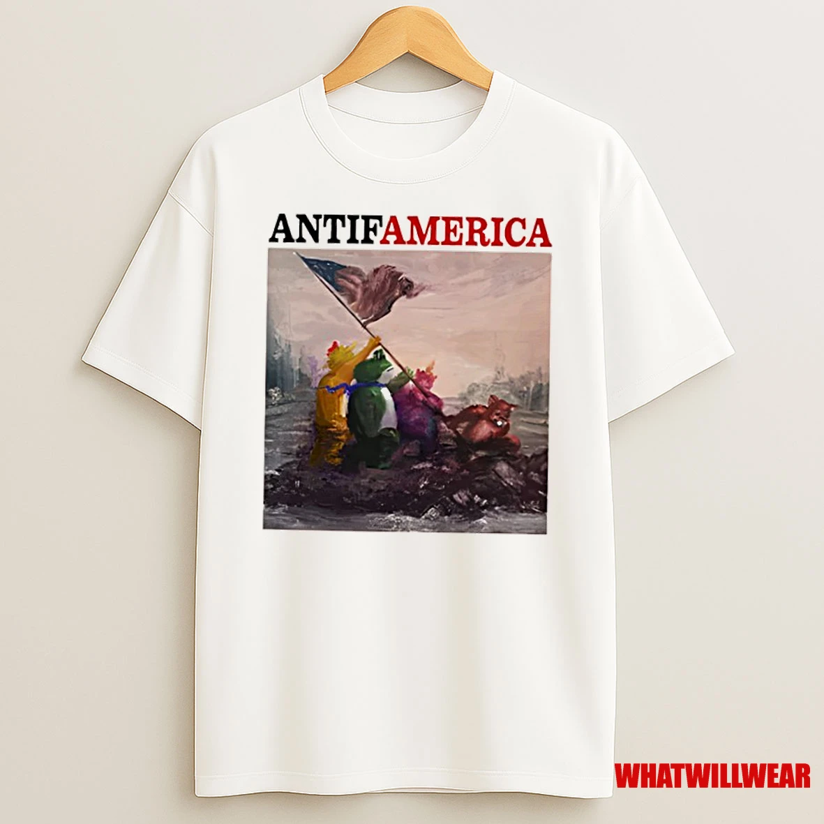 Antifamerica Portland Frog Photo Shirts