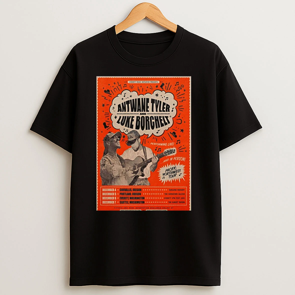 Antwane Tyler And Luke Borchelt Pacific Northwest Tour 2025 T Shirts