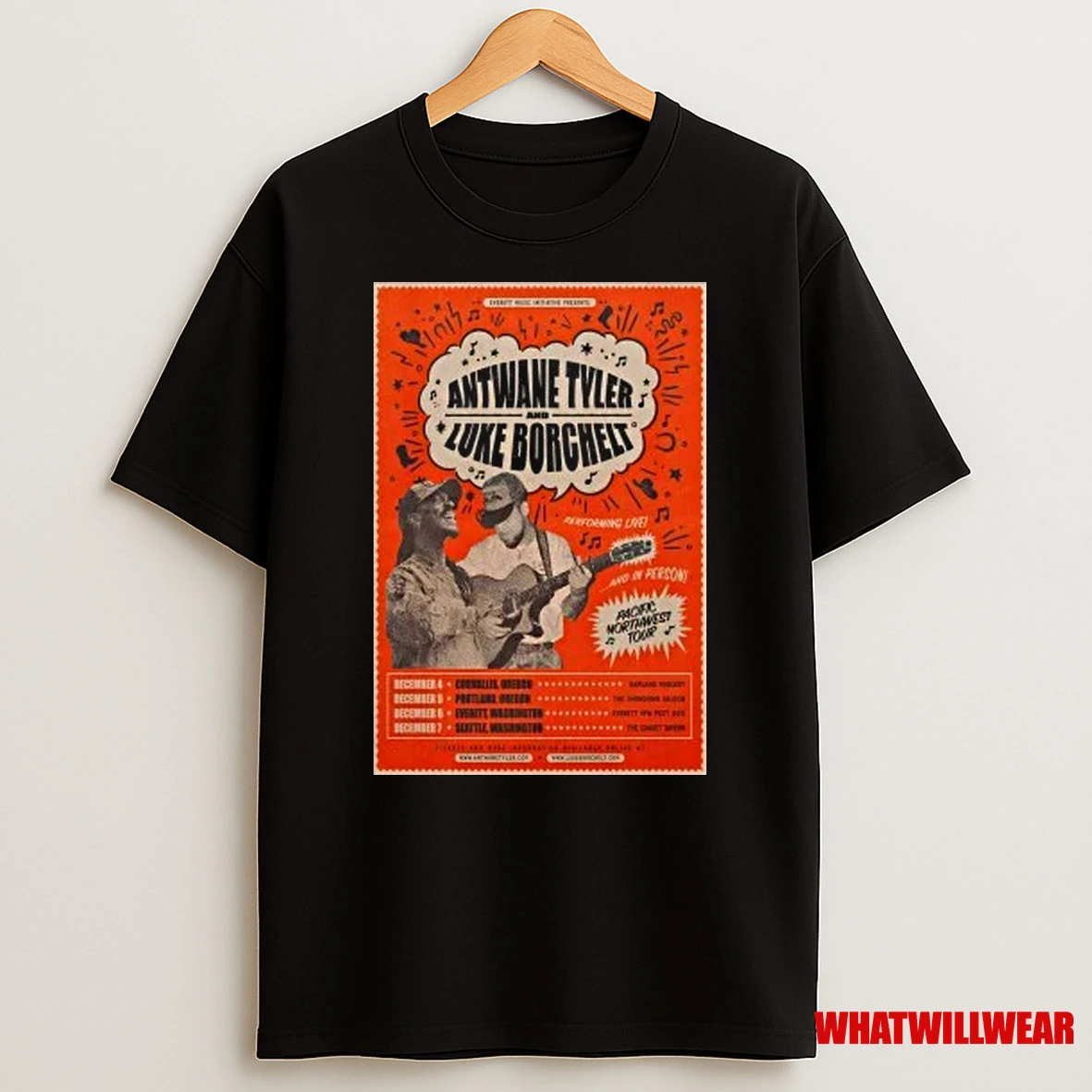 Antwane Tyler And Luke Borchelt Pacific Northwest Tour December 2025 Shirts