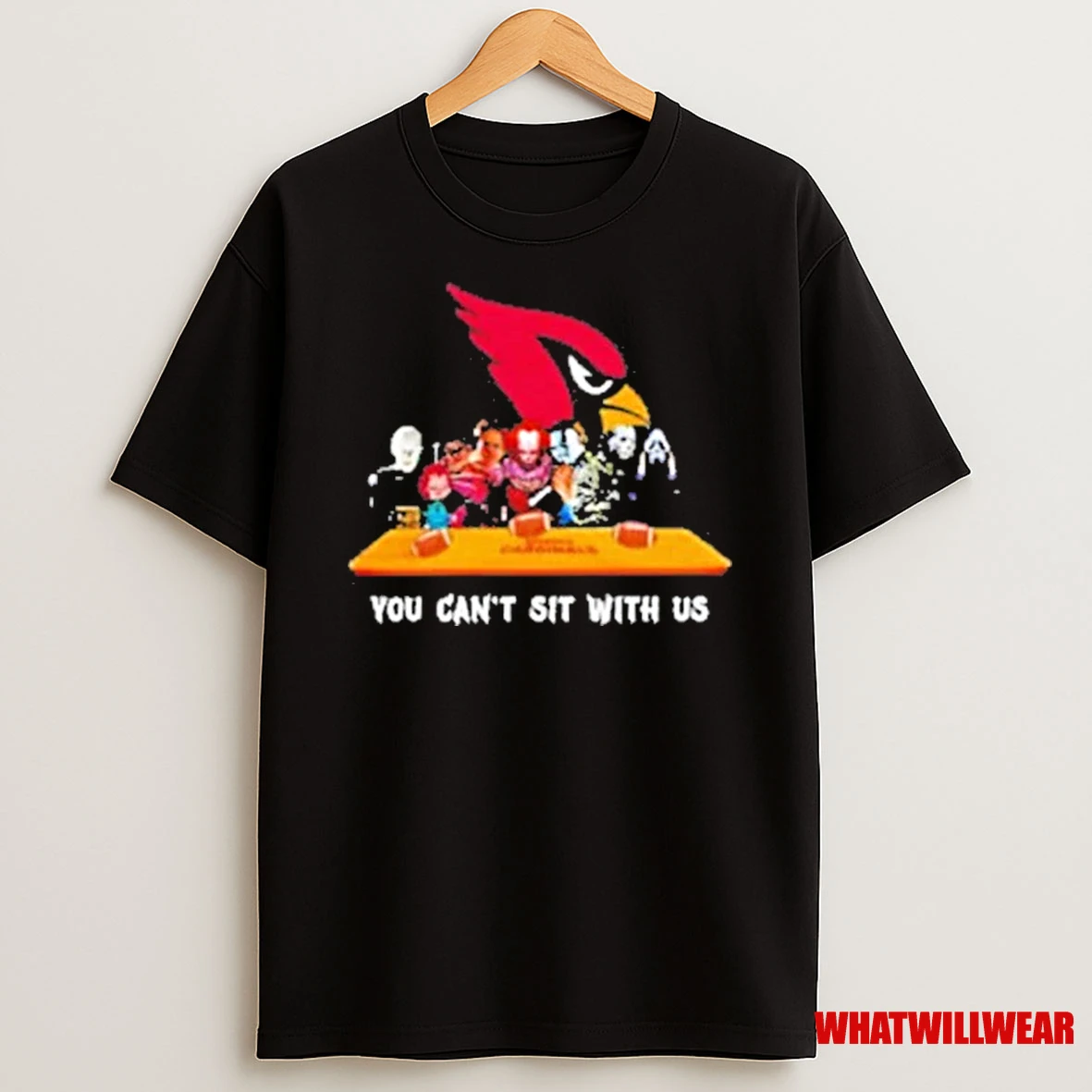Arizona Cardinals Horror Movies Halloween You Cant Sit With Us Shirts