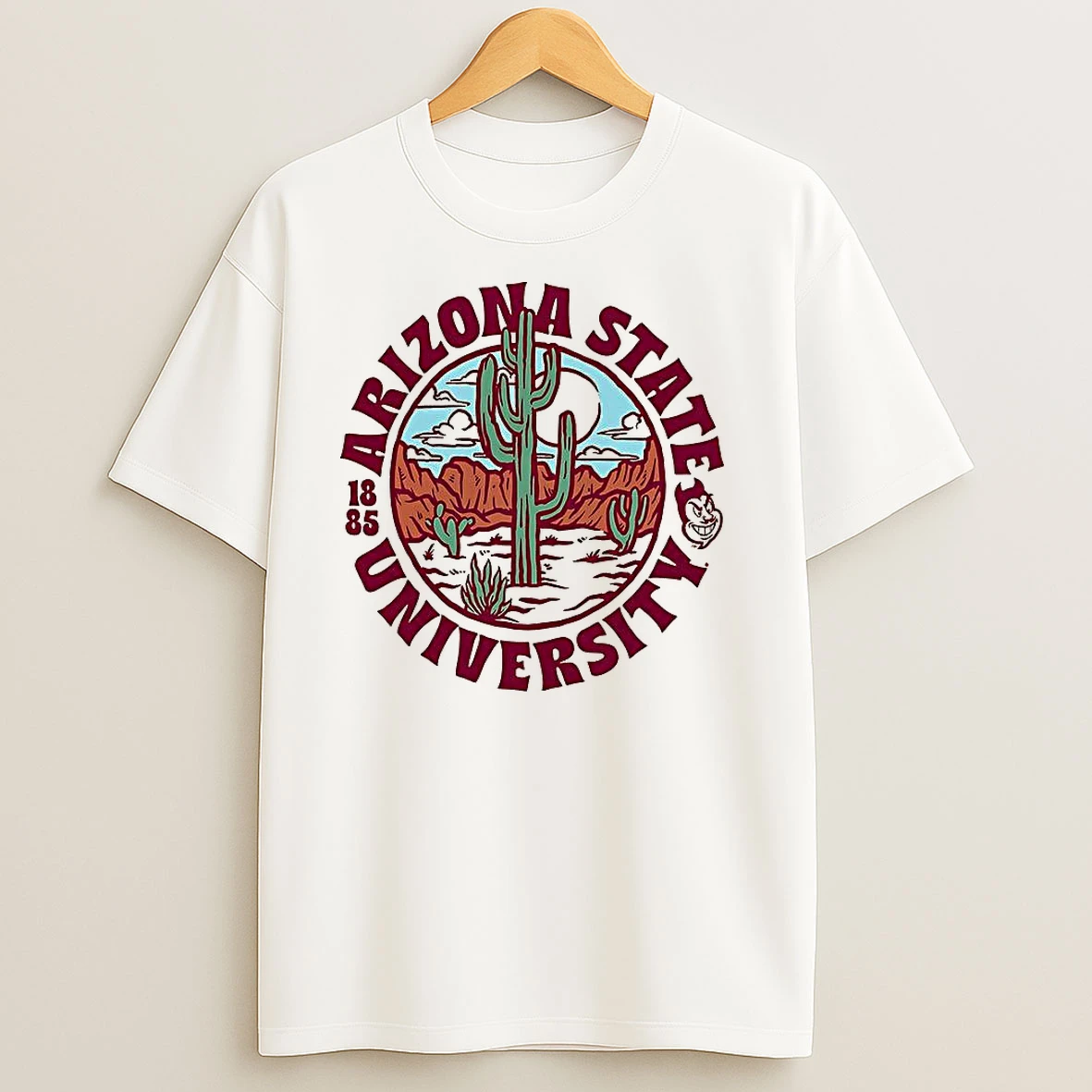 Arizona State Sun Devils Football Arizona State University Est 1885 Landscape Logo T Shirts