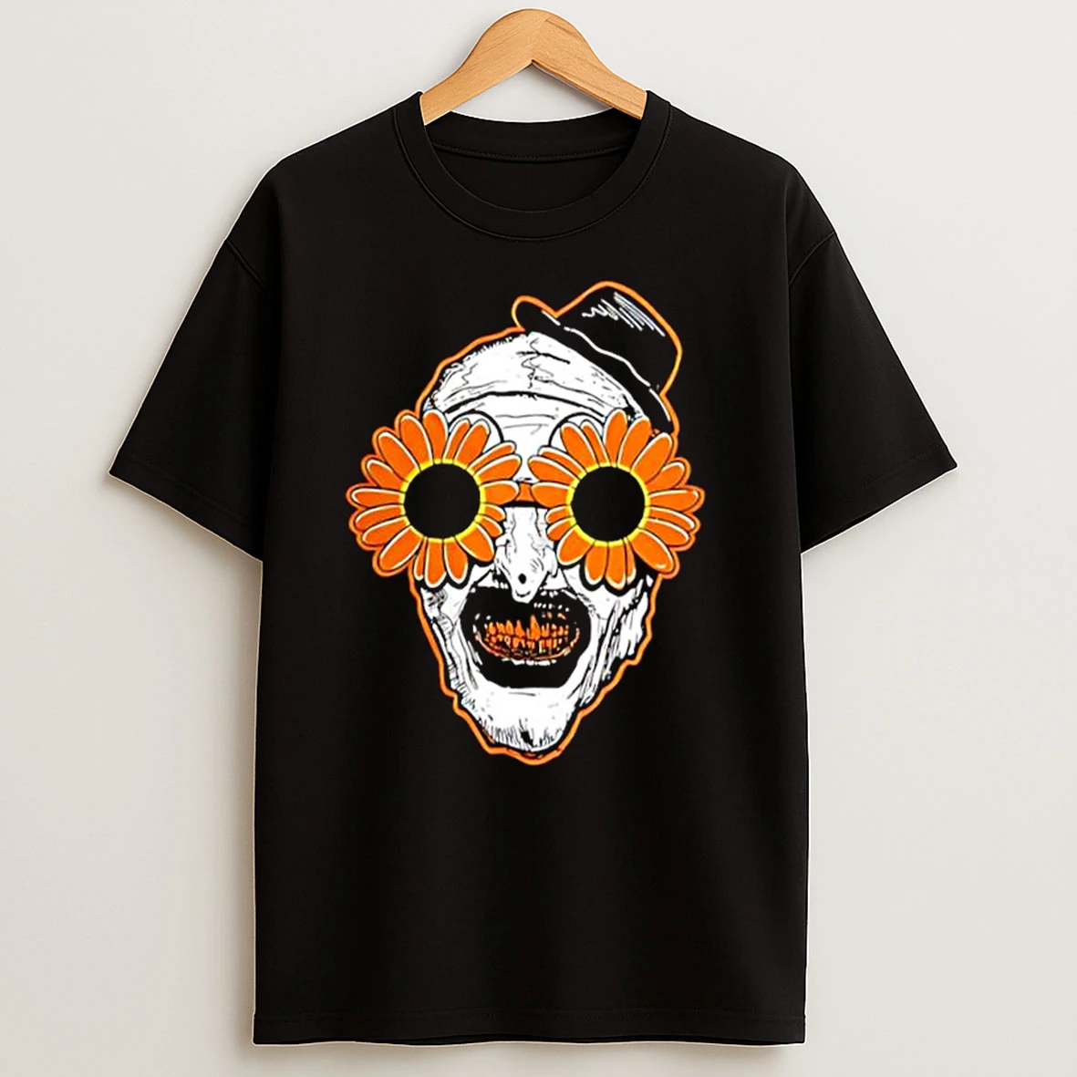 Art The Clown Terrifier Creepy Halloween Sunflower Clown T Shirts