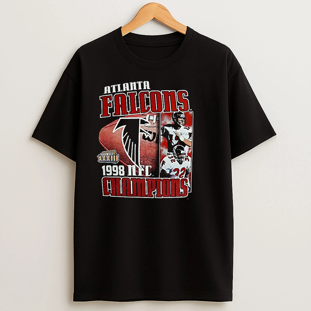 Atlanta Falcons Nfl Super Bowl Xxxiii Champions 1998 Players T Shirts