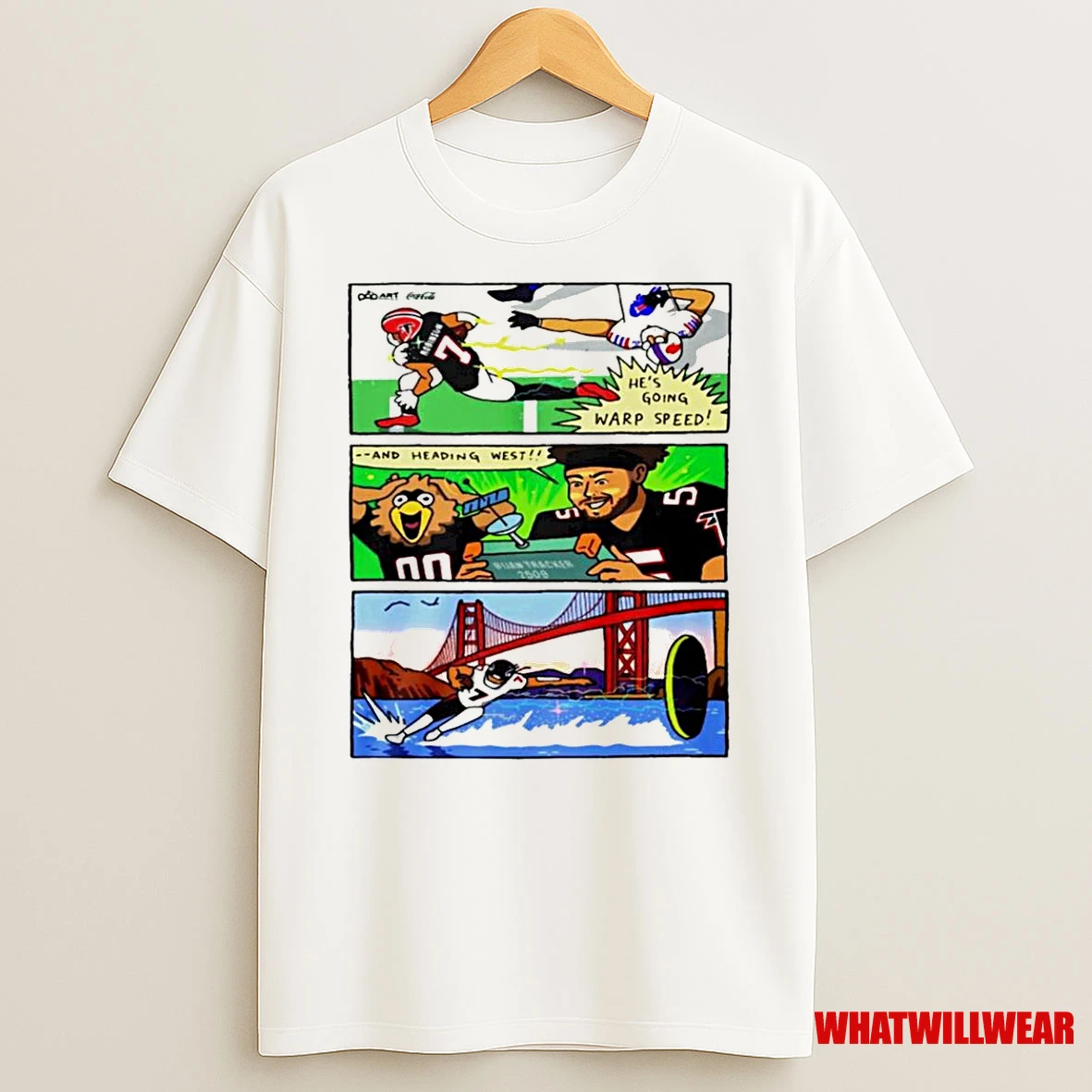 Atlanta Falcons Hes Going Warp Speed Comic Shirts