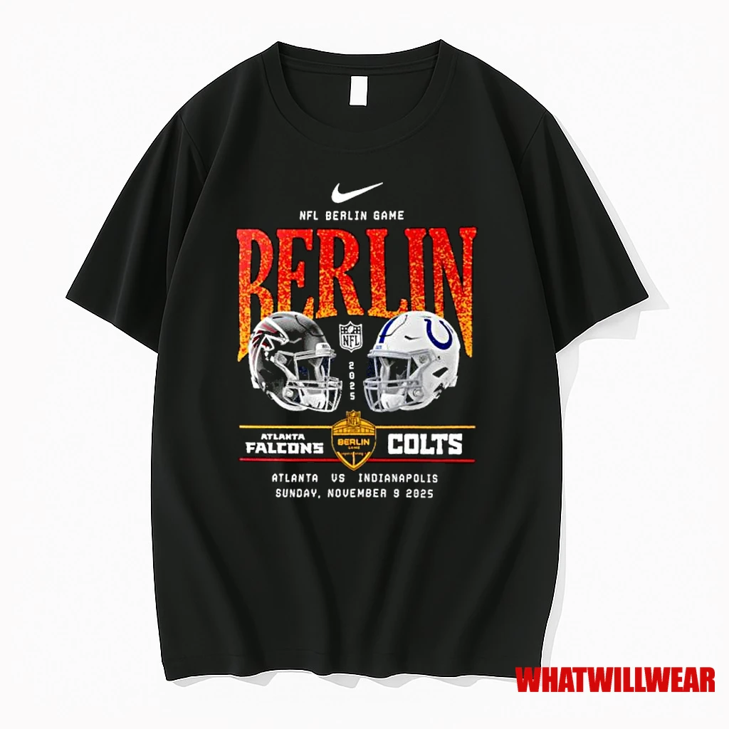 Atlanta Falcons Vs Indianapolis Colts 2025 International Games Berlin Ornaments Shirts