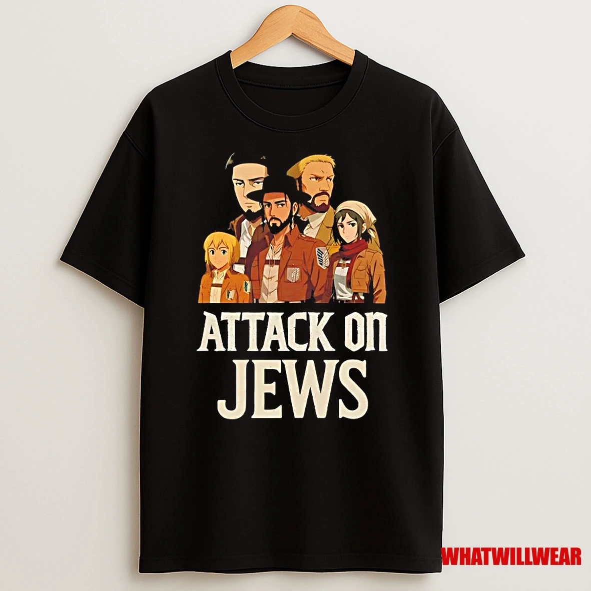 Attack On Titan Attack On Jews Anime Shirts