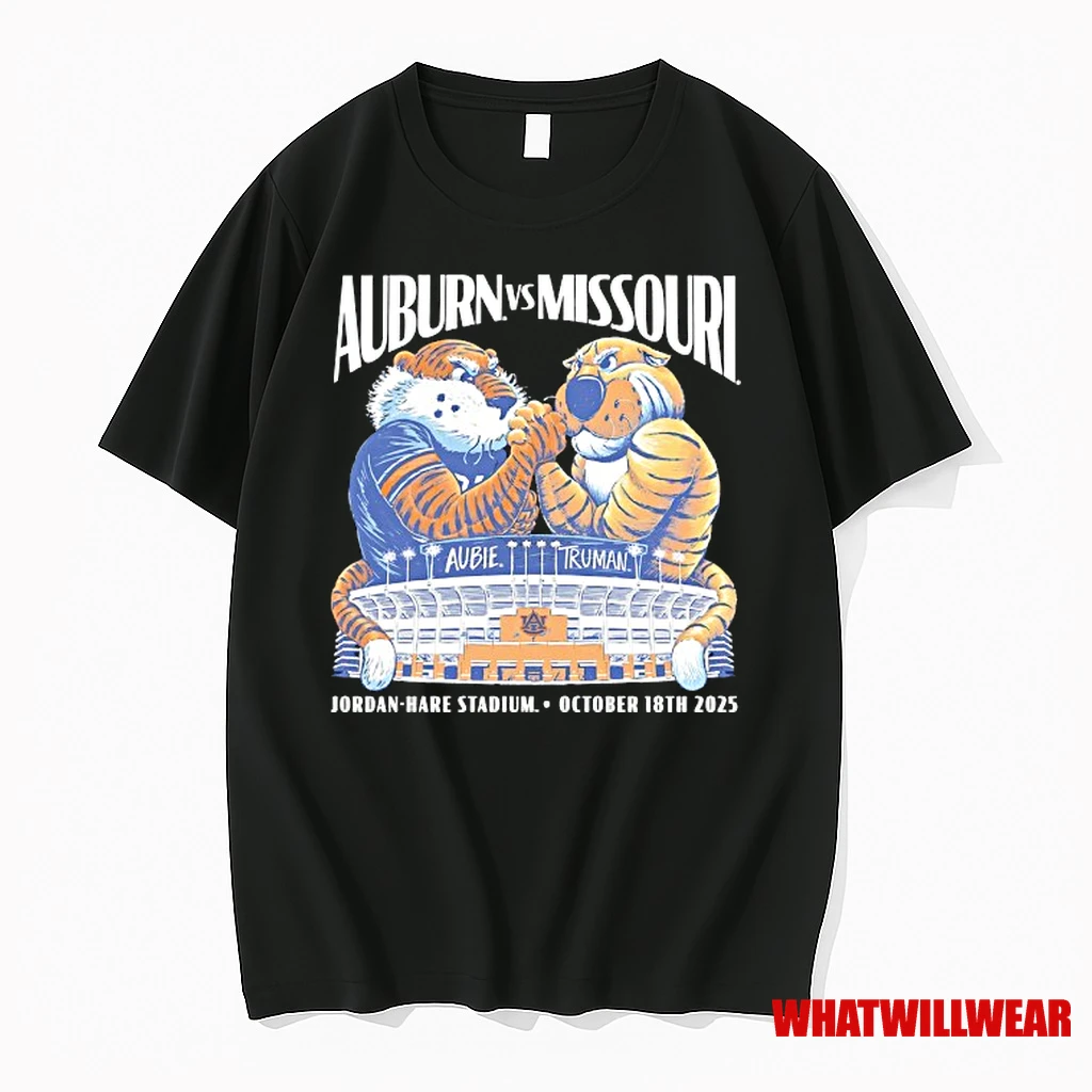Auburn Tigers Vs Missouri Tigers Jordan Hare Stadium 2025 Shirts