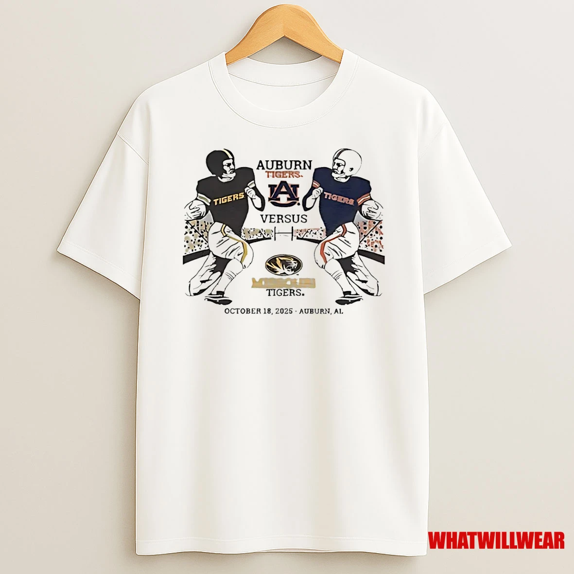 Auburn Tigers Vs Missouri Tigers October 2025 Mascot Shirts