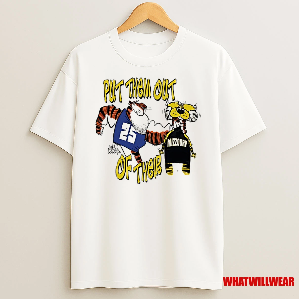 Auburn Tigers Vs Missouri Tigers Put Them Out Of Their Gameday 2025 Mascot Shirts