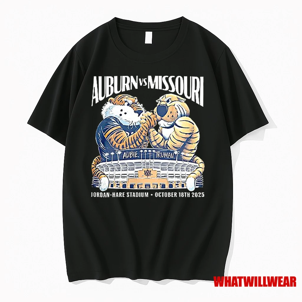 Auburn Vs Missouri Tigers Mascot Rivalry Football Game Day 2025 Shirts