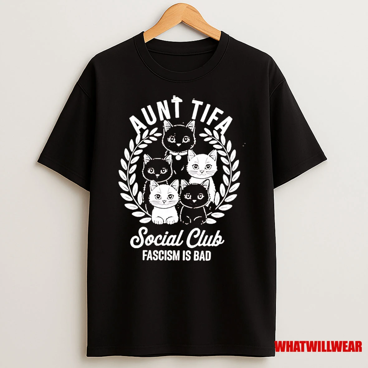 Aunt Tifa Cats Social Club Fascism Is Bad Shirts
