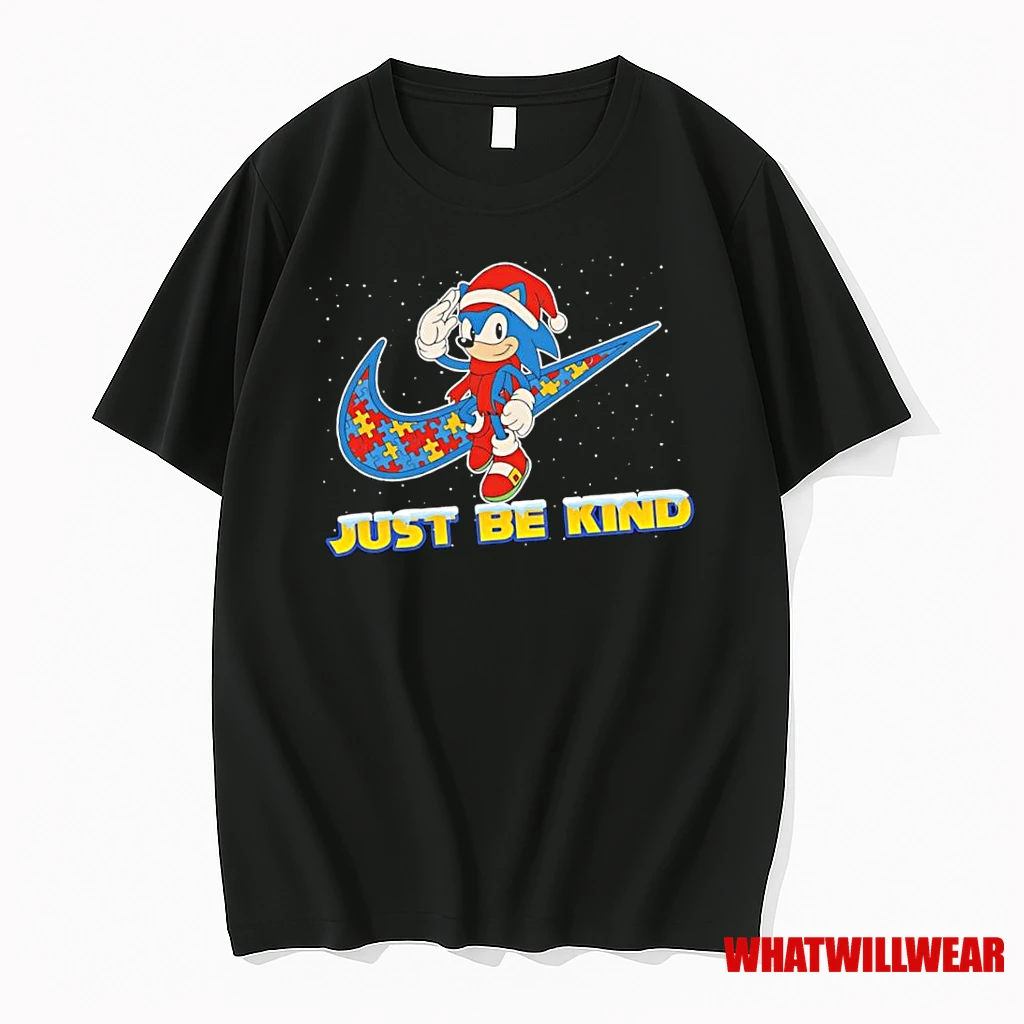 Autism Awareness Logo Christmas Just Be Kind Shirts