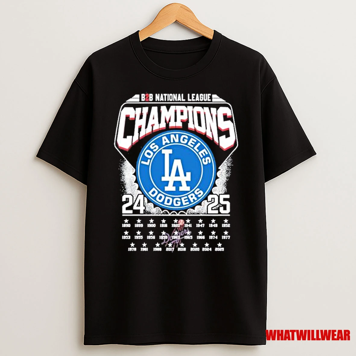 B2b Nl Champions Los Angeles Dodgers Shirts