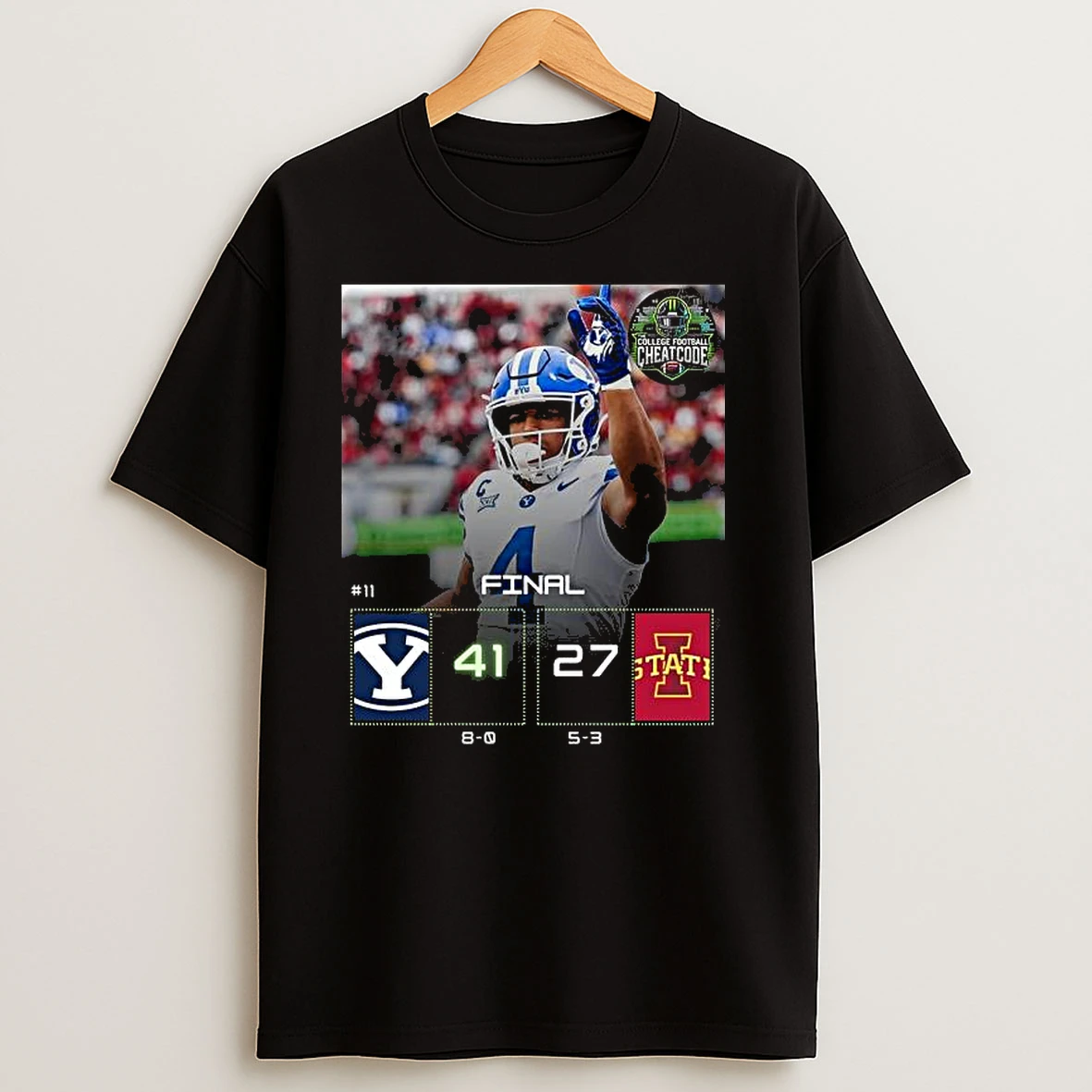 Byu Wins 41 27 Iowa State 2025 Gameday Football T Shirts