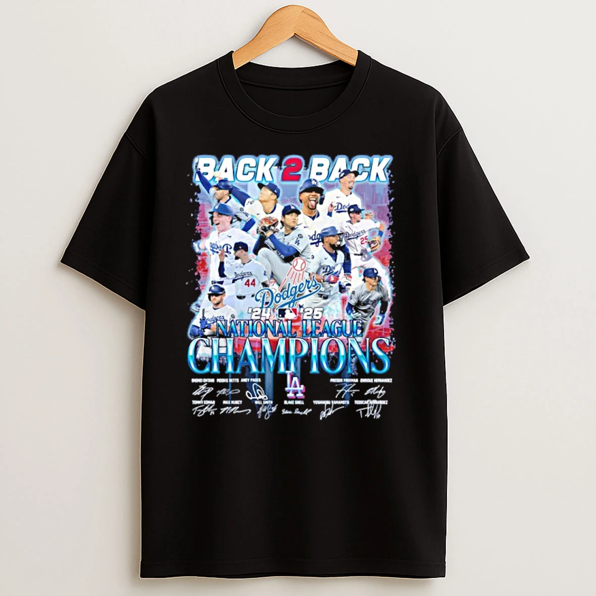 Back 2 Back 2024 2025 National League Champions Signature T Shirts