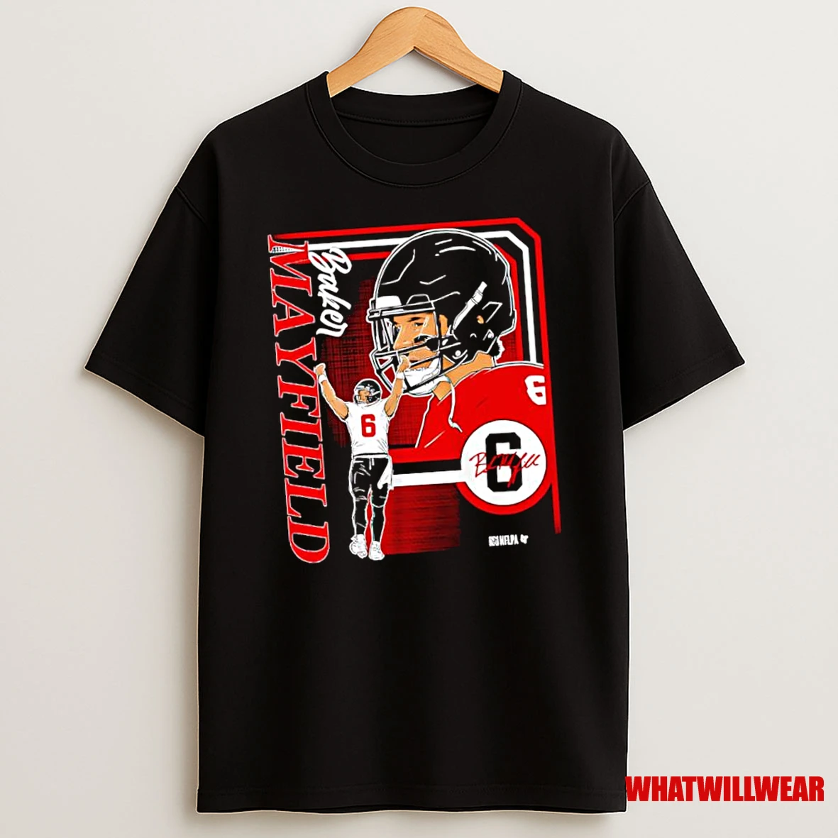 Baker Mayfield Tampa Bay Retro Baller Collage Frame Signature Shirts