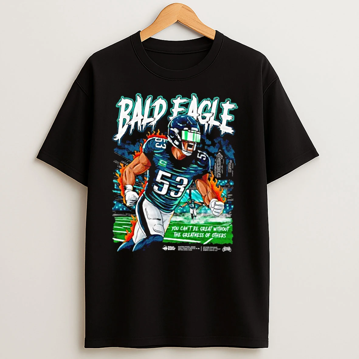 Bald Eagle Zack Baun Nfl Philadelphia Eagles Graphic T Shirts