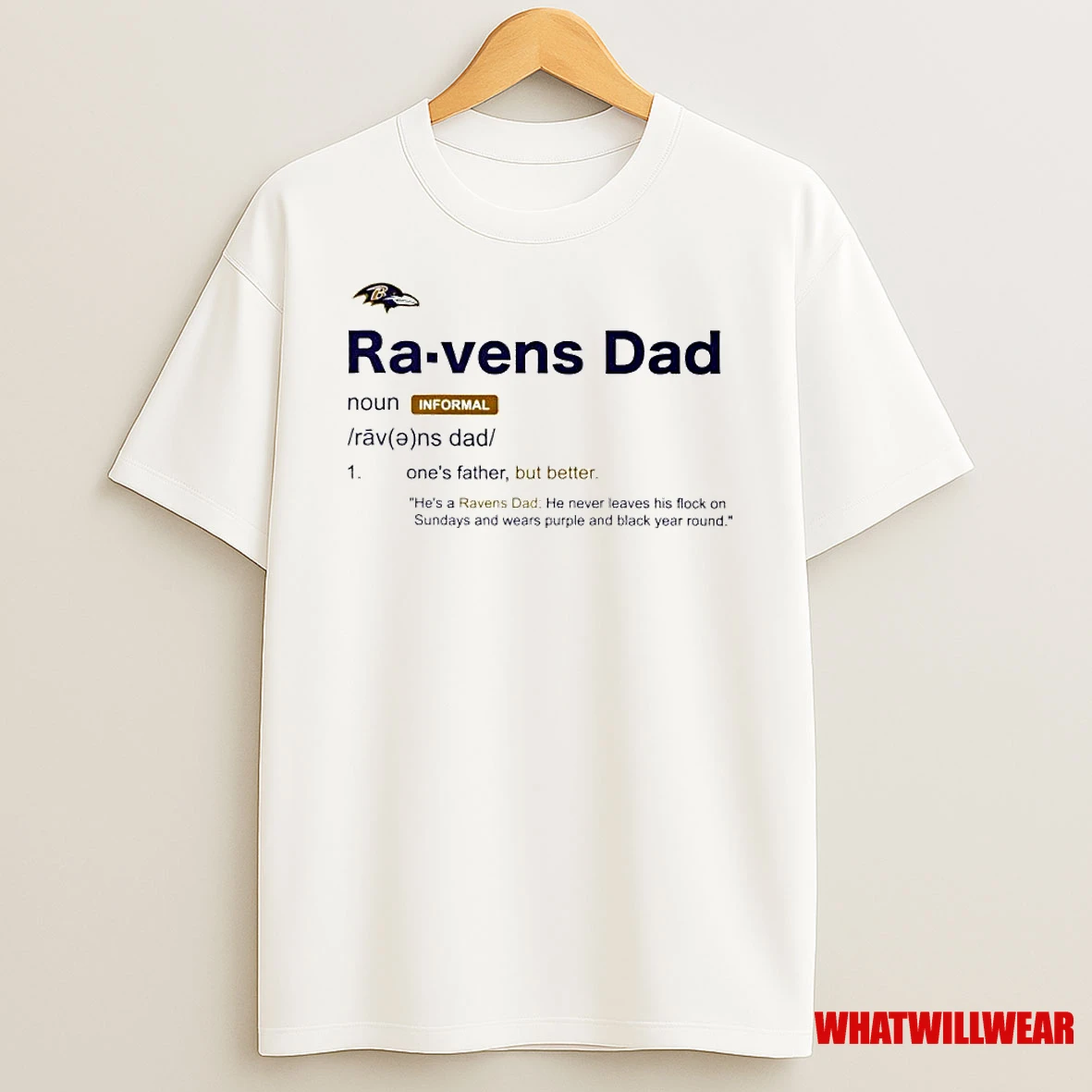 Baltimore Ravens Dad Definition Ornaments Shirts