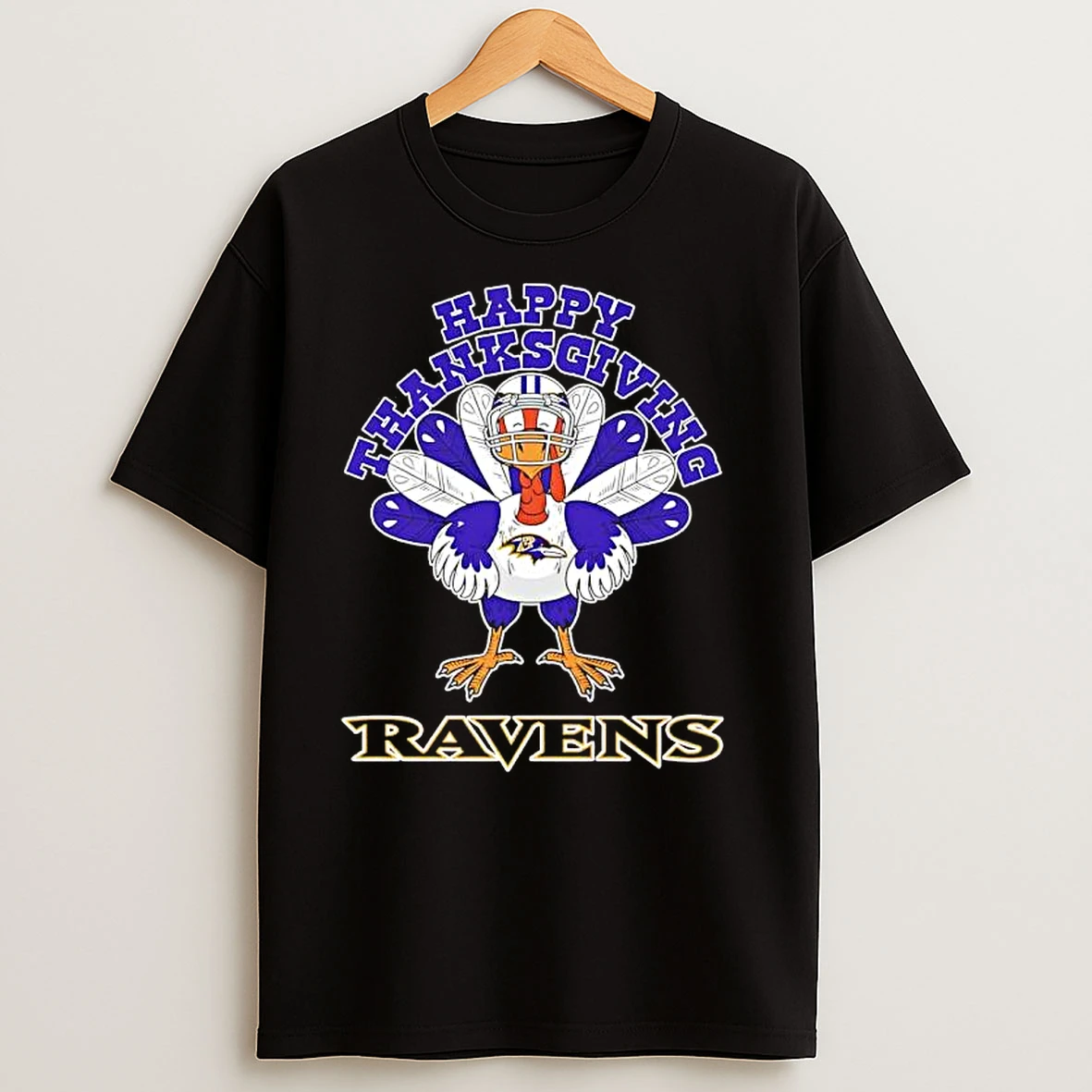 Baltimore Ravens Football Turkey Happy Thanksgiving T Shirts