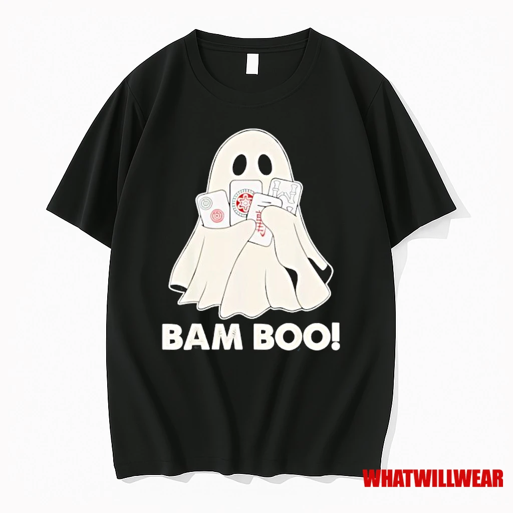 Bam Boo Halloween Ghost Mahjong Funny Costume Game Shirts