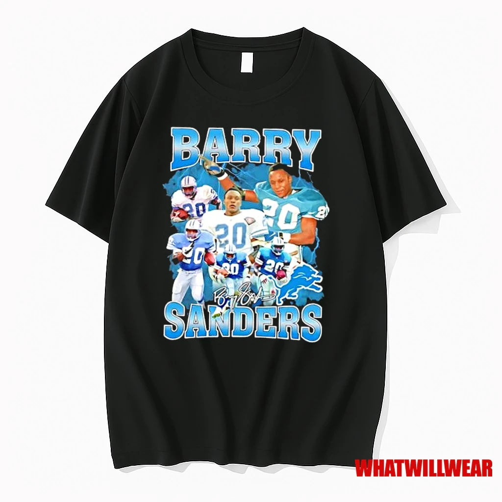 Barry Sanders Detroit Lions Football Graphic Shirts
