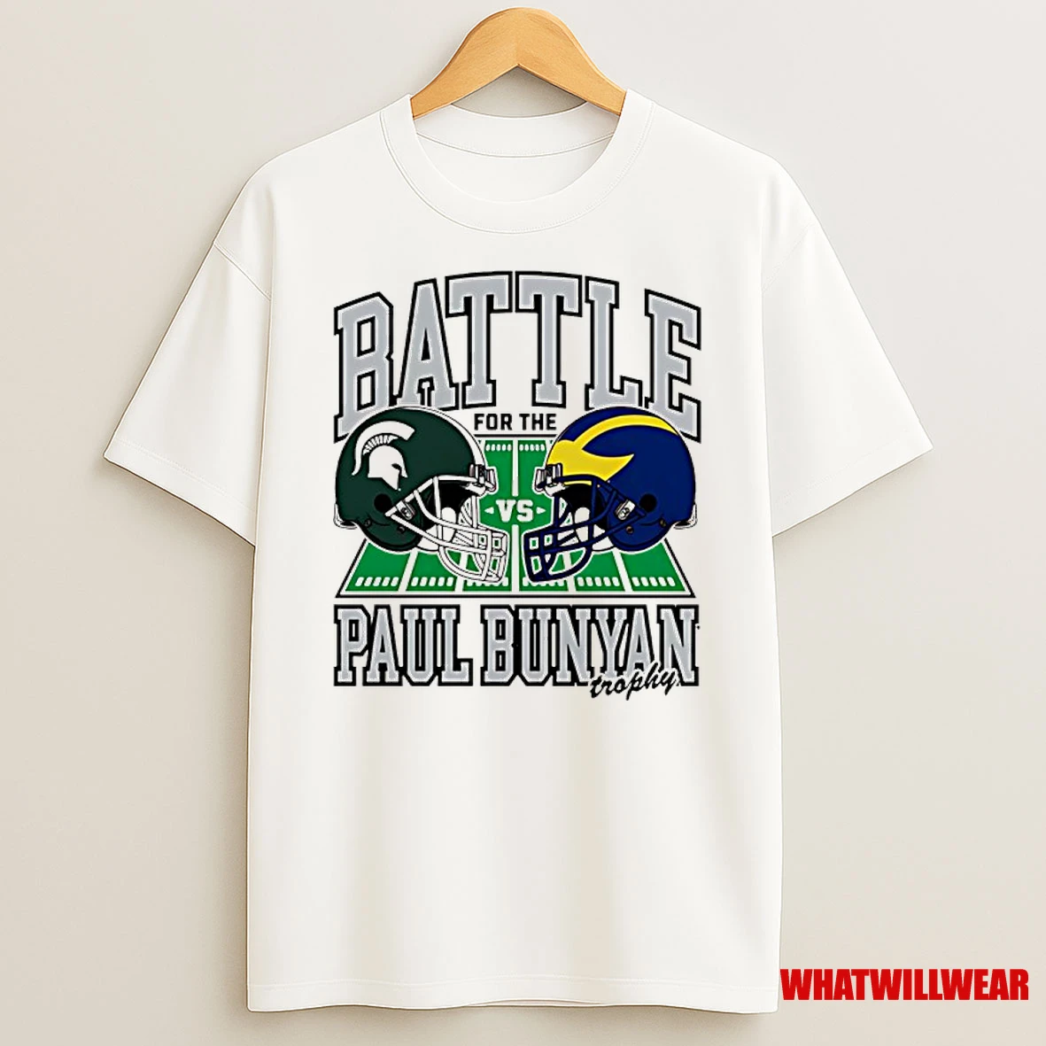 Battle For The Paul Bunyan Trophy Michigan Wolverines Vs Michigan State Spartans 2025 Shirts