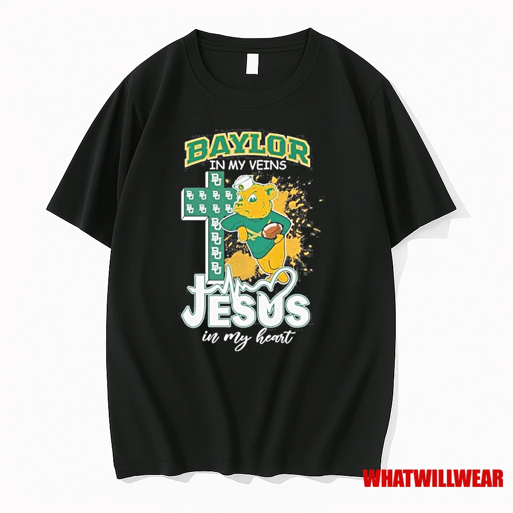 Baylor Bears Mascot In My Veins Jesus In My Heart Shirts