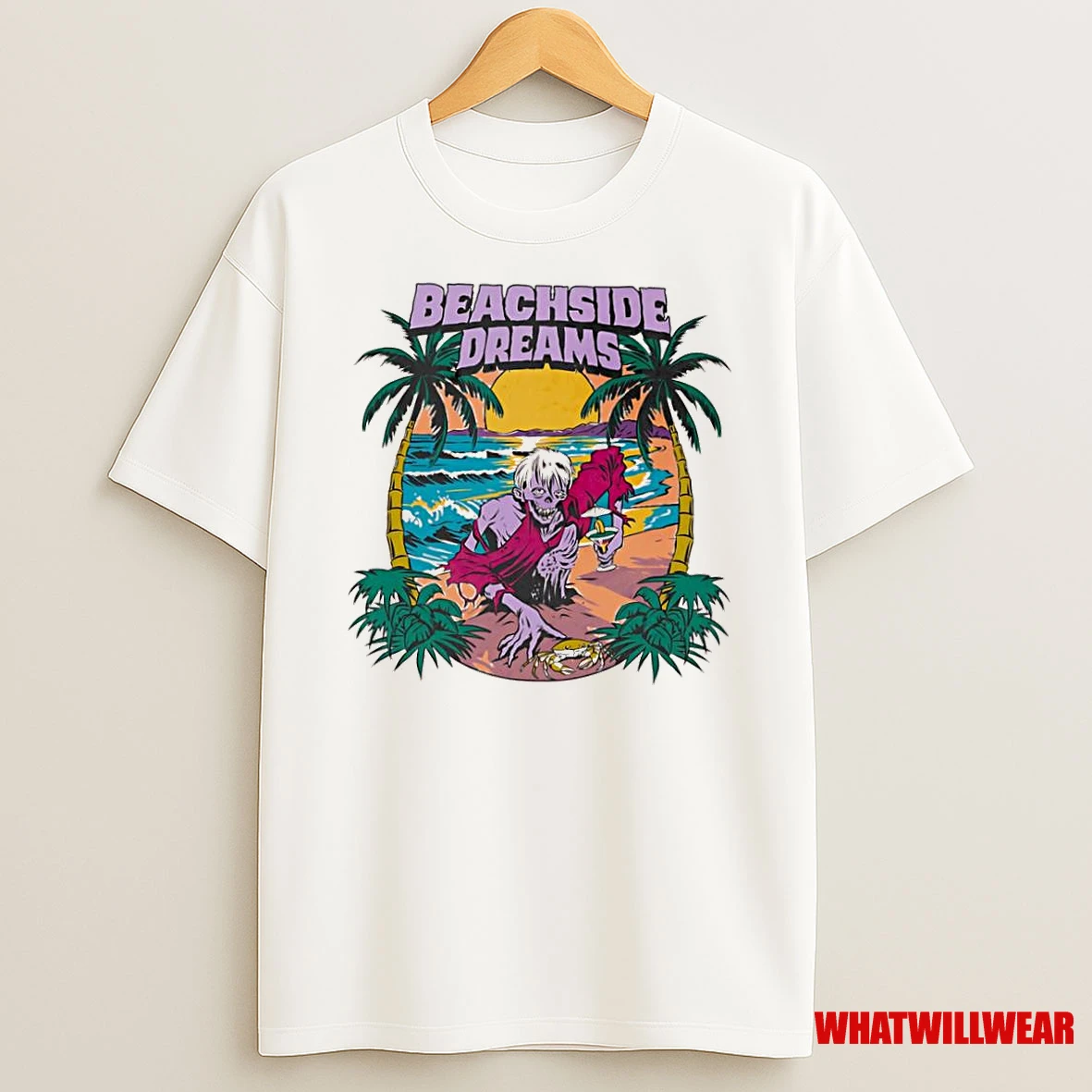 Beachside Dreams Zombie Ocean Graphic Shirts